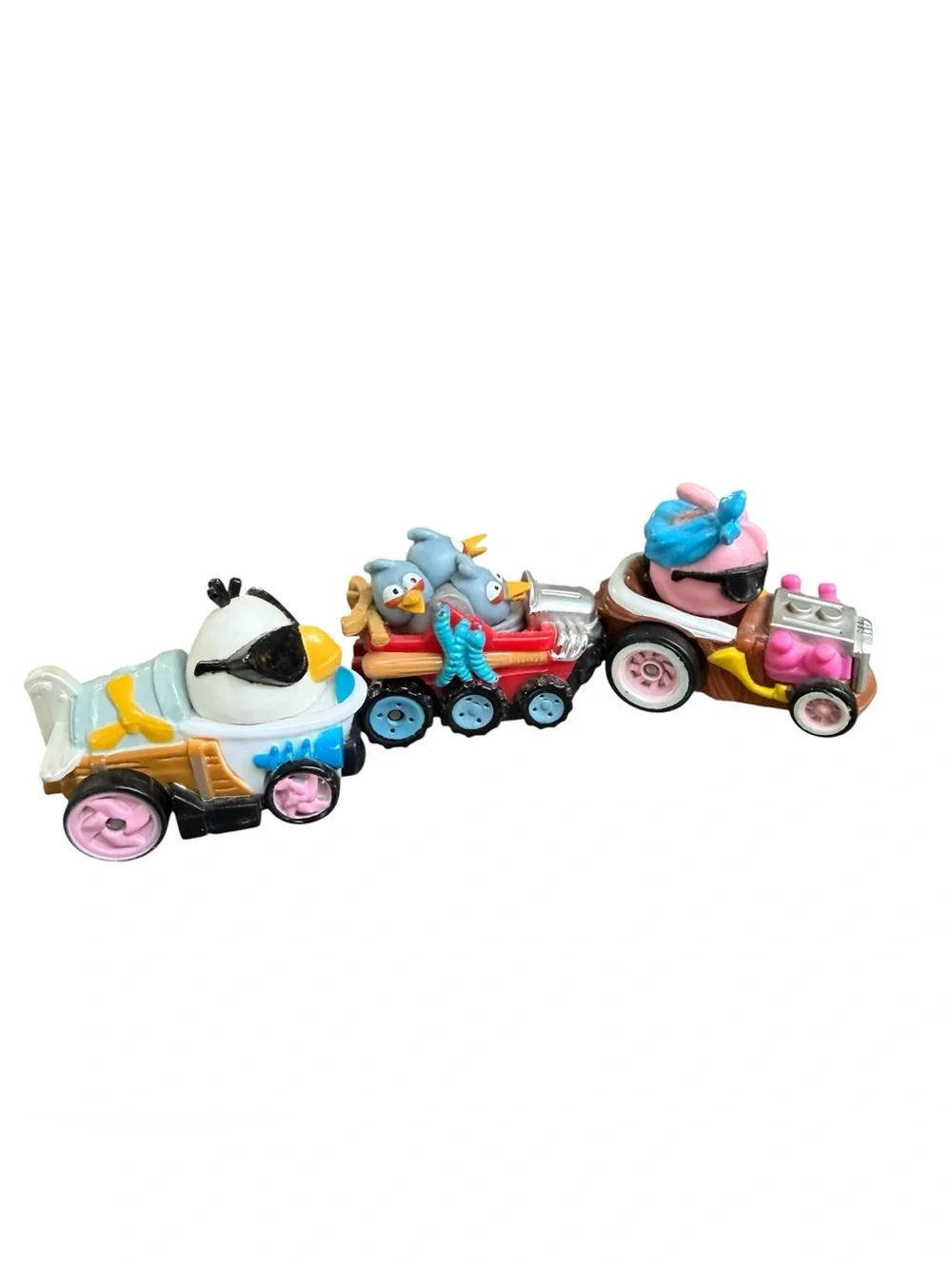 Angry Birds Go Telepods Dual Launcher 6 Race Cars Clear Stands Replacement